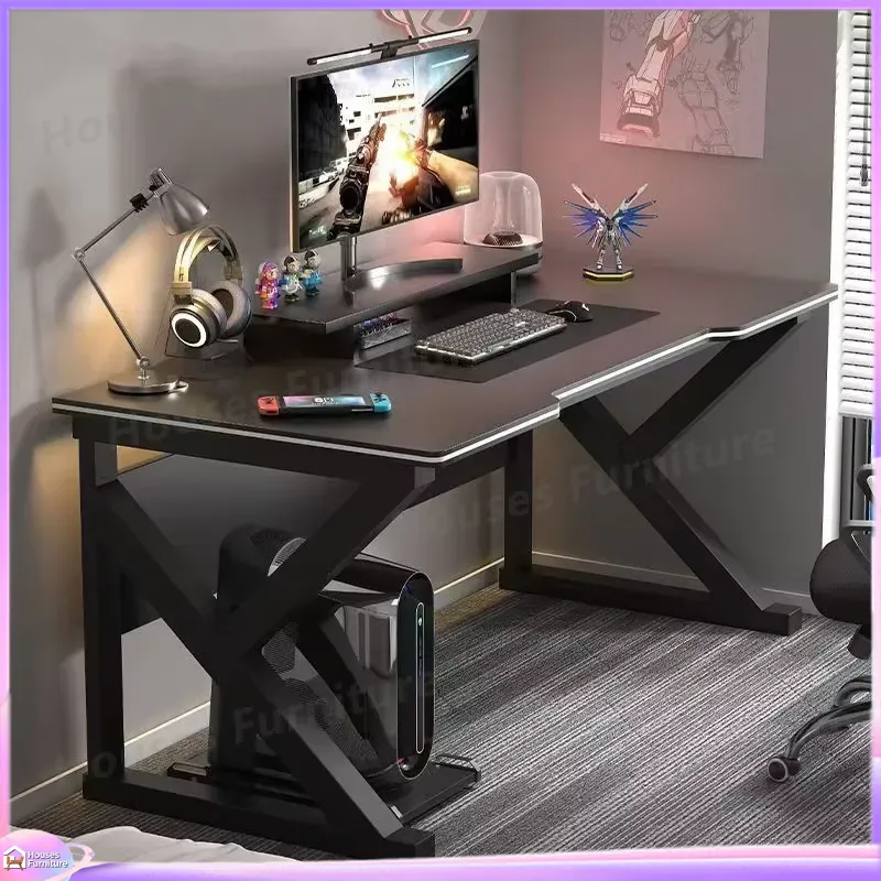 Desk Setup Black - طاولة ألعاب معدنية سوداء من MDF