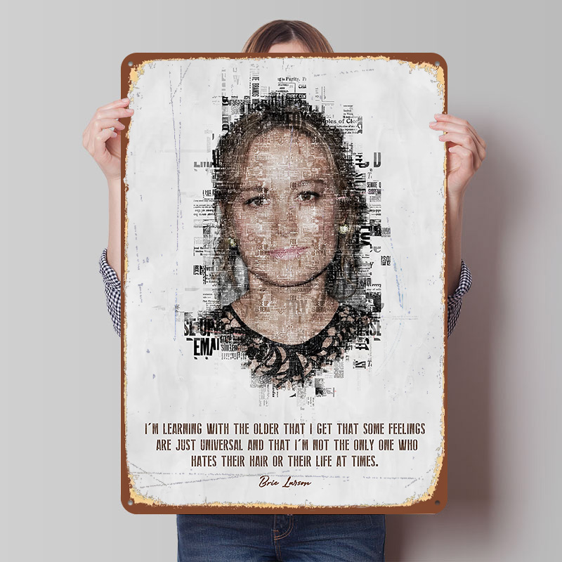 Desk Setup Quotes - لوحة معدنية فنية بتصميم اقتباس بري