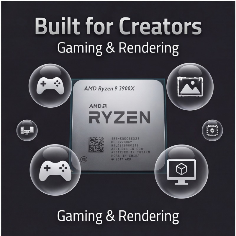معالج كمبيوتر AMD Ryzen 9 3900 - مراجعة Amd Cpu Ryzen 9 وسعره
