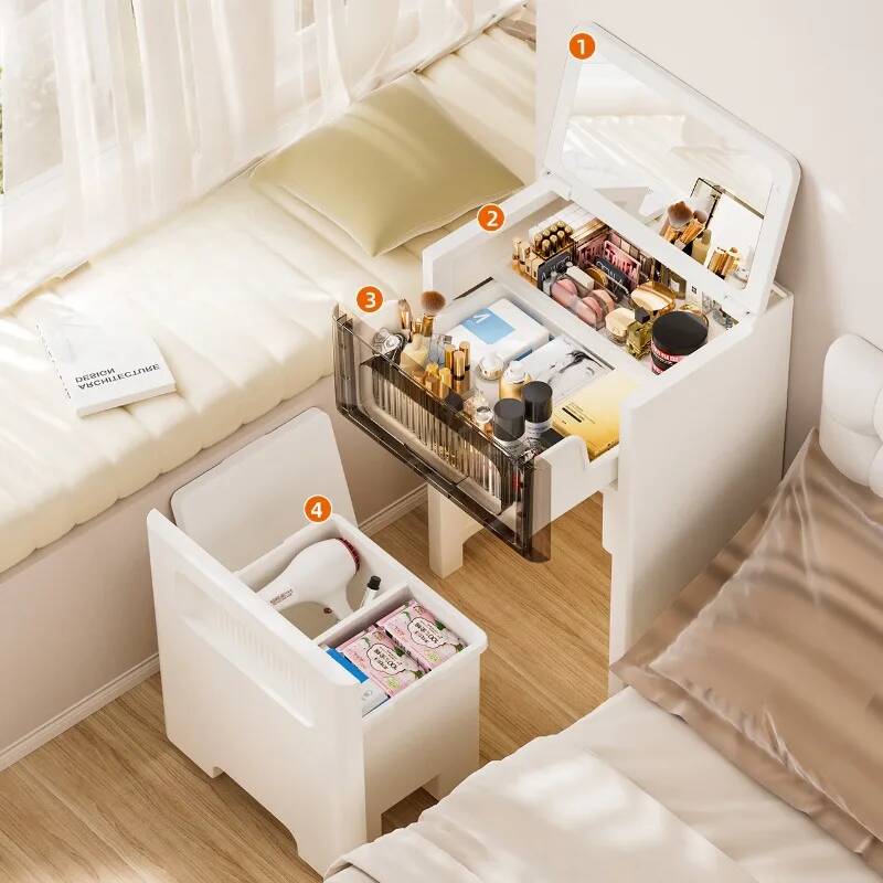 في 3 1 مكتب خزانة الغرور مع مر - مراجعة Desk Setup In Small Bedroom وسعره