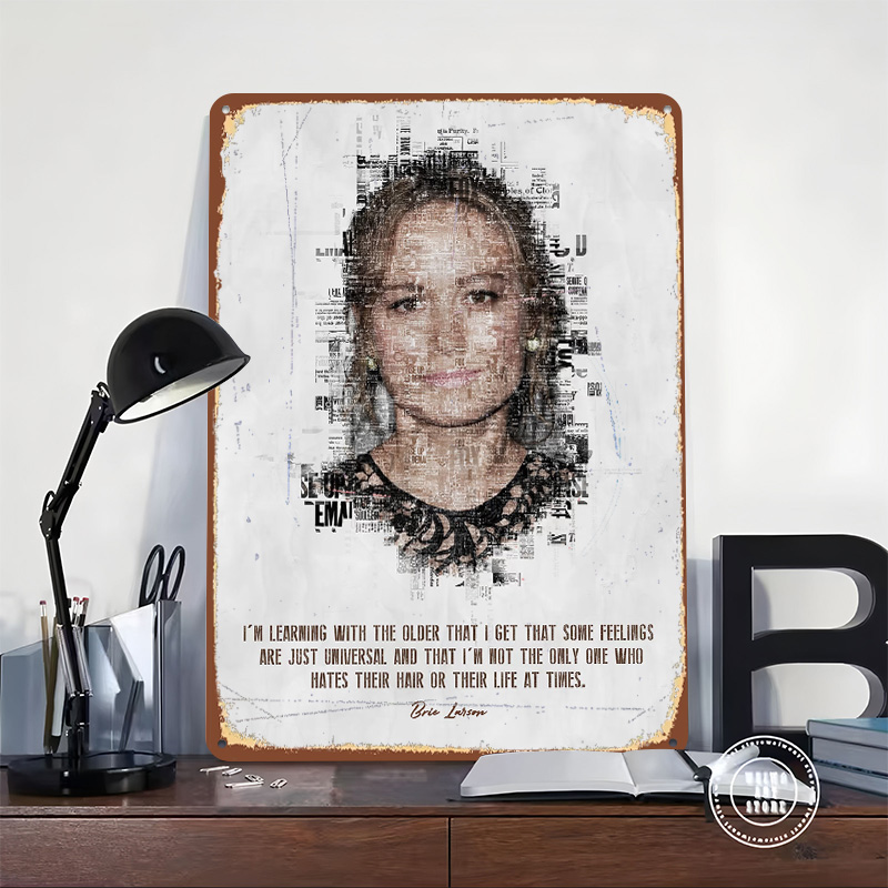 لوحة معدنية فنية بتصميم اقتباس - مراجعة Desk Setup Quotes وسعره