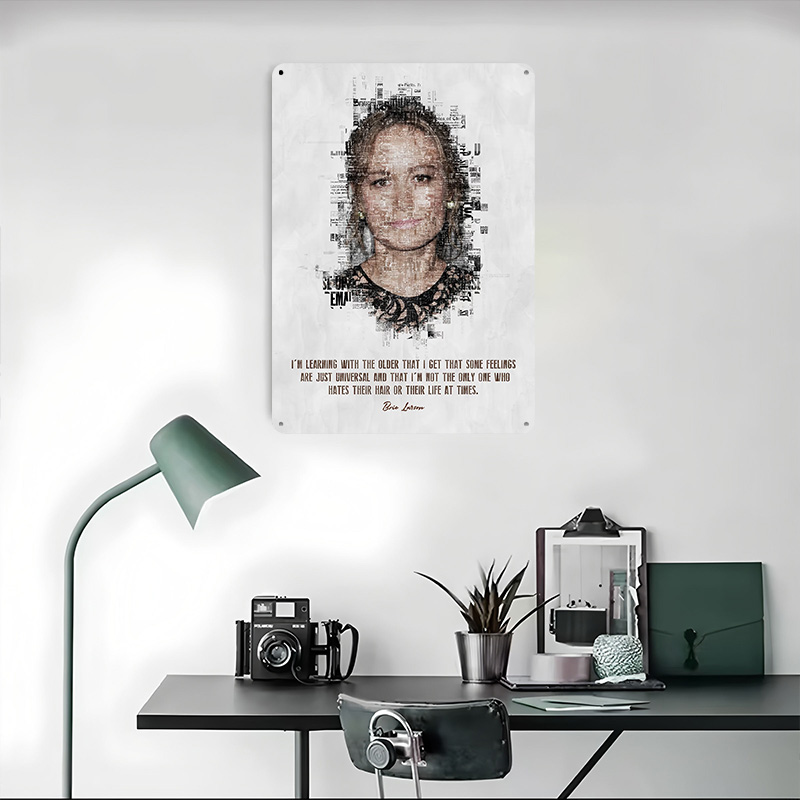 لوحة معدنية فنية بتصميم اقتباس - مراجعة Desk Setup Quotes وسعره